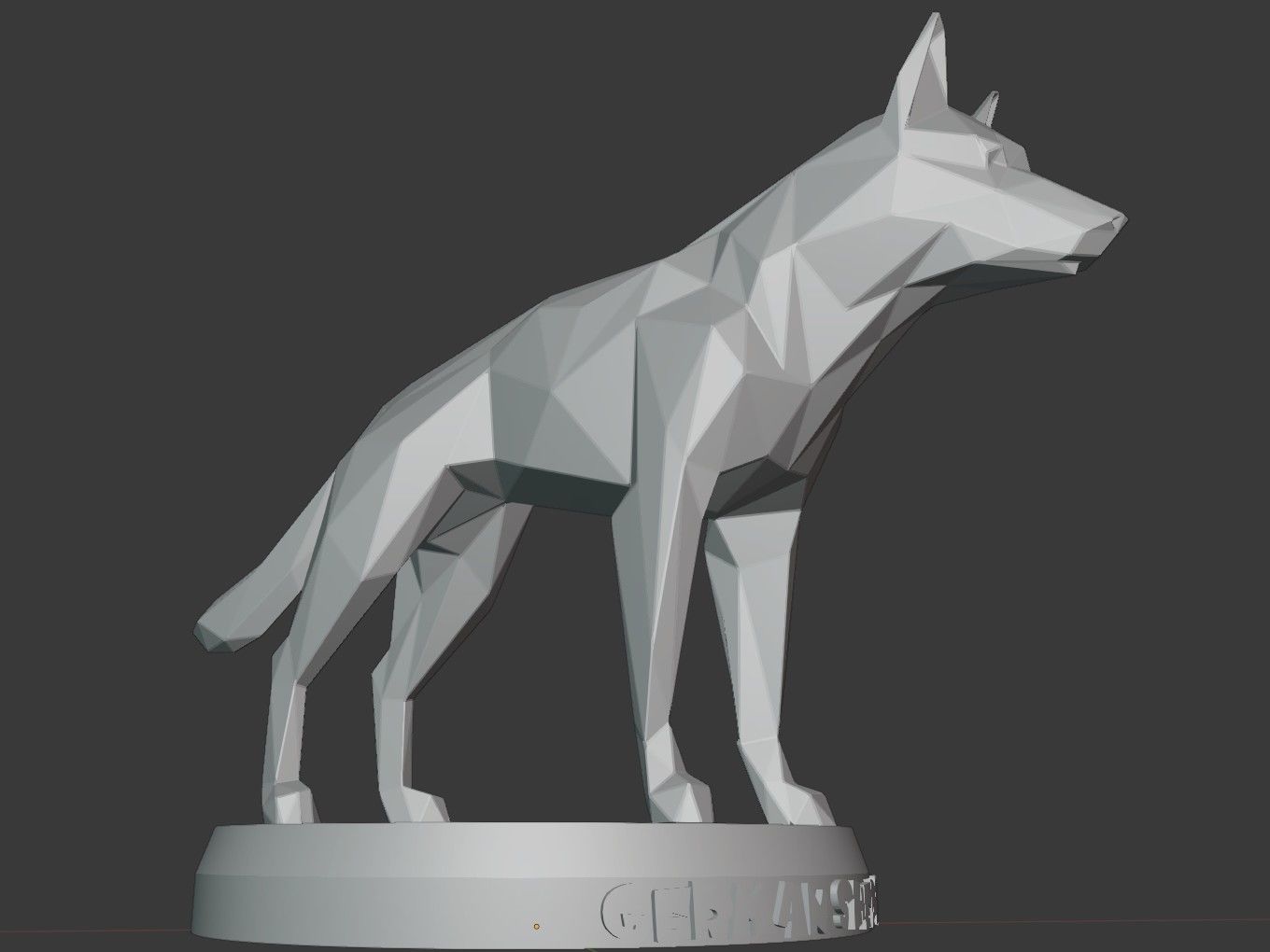 Poly German Shepherd Dog 3D print model_9