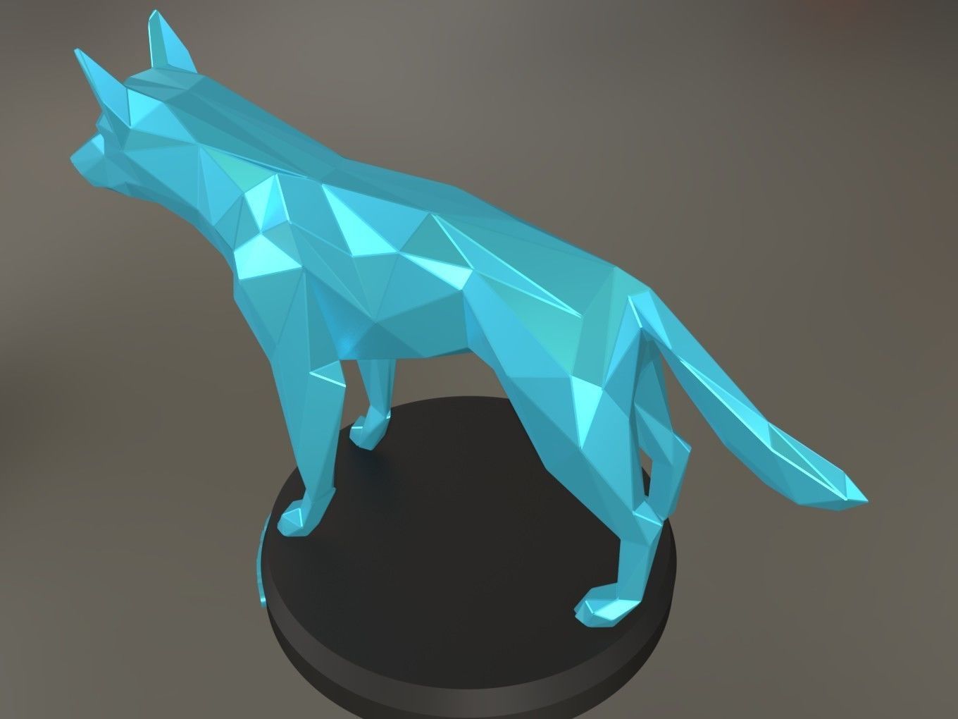 Poly German Shepherd Dog 3D print model_3