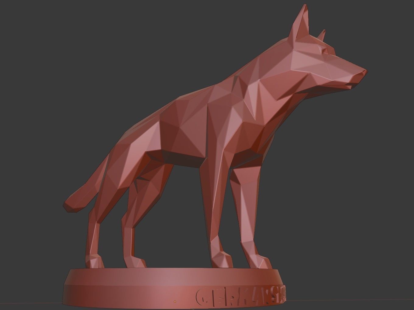 Poly German Shepherd Dog 3D print model_10