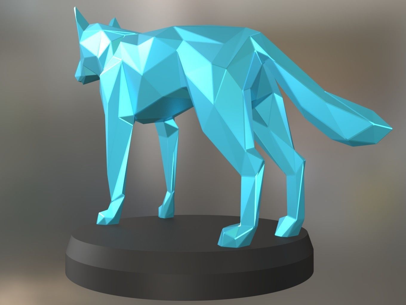 Poly German Shepherd Dog 3D print model_2