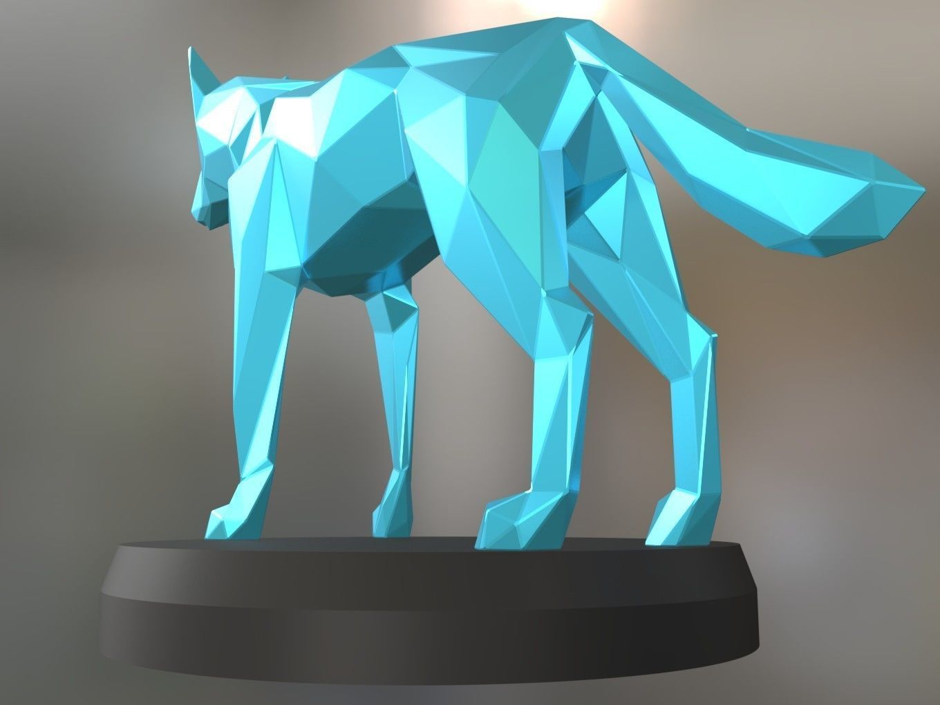 Poly German Shepherd Dog 3D print model_4
