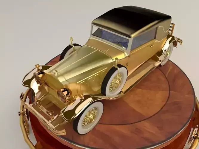Chinese display stand with antique car