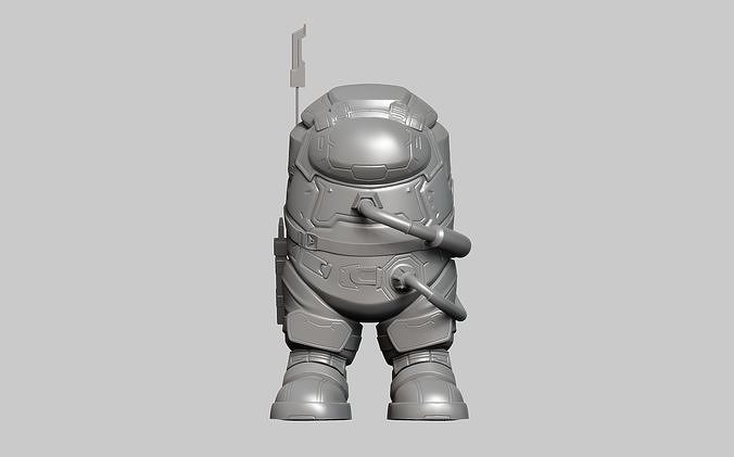 Among Us Figure 3D print model Low-poly 3D print model