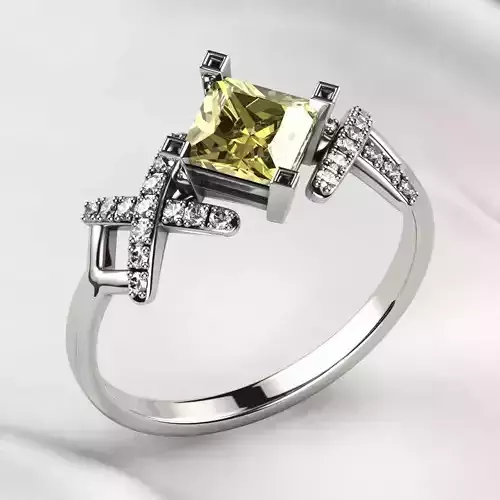 5mm Princess Gold Ring