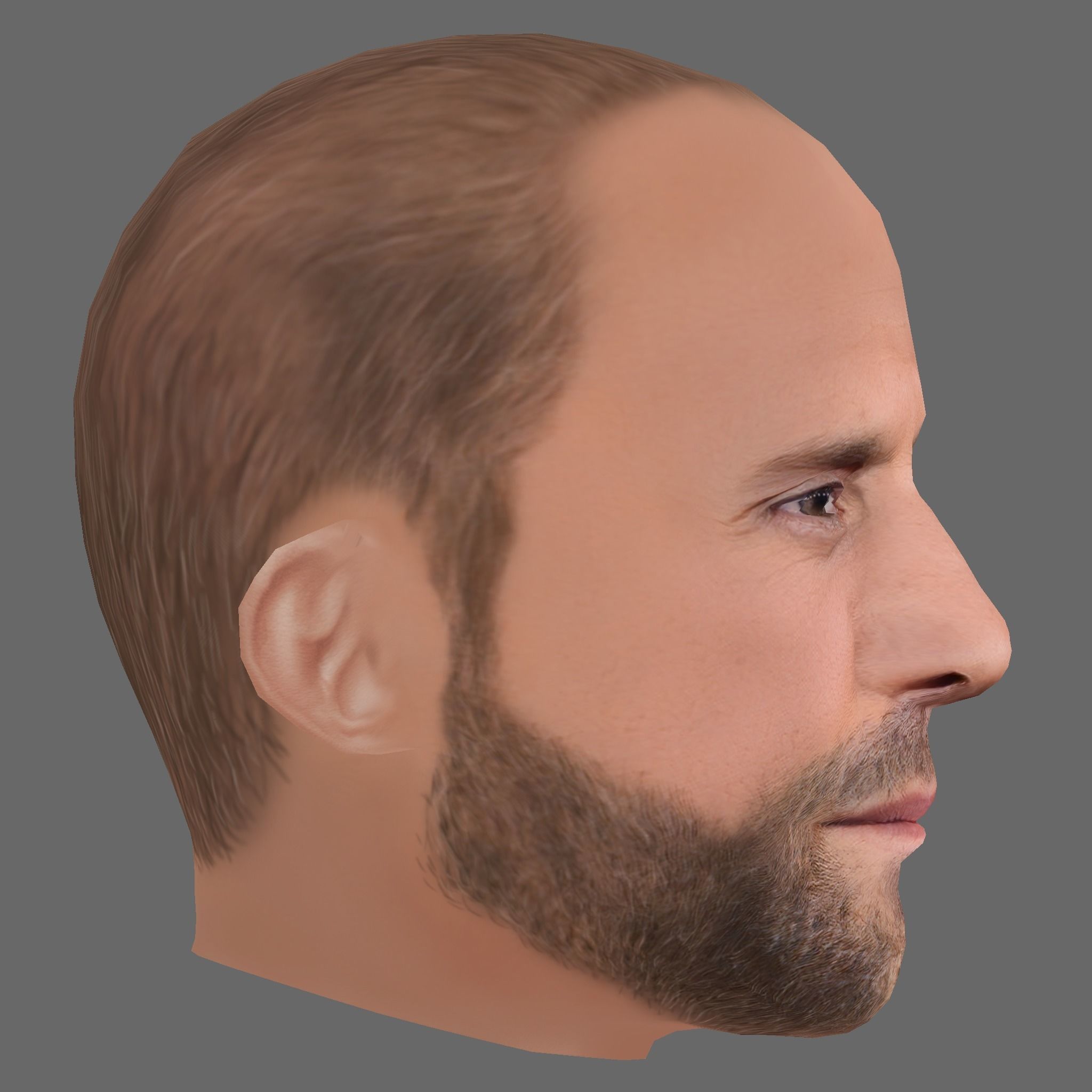 Jason Statham - Lowpoly head for game Low-poly 3D model Low-poly 3D model_5