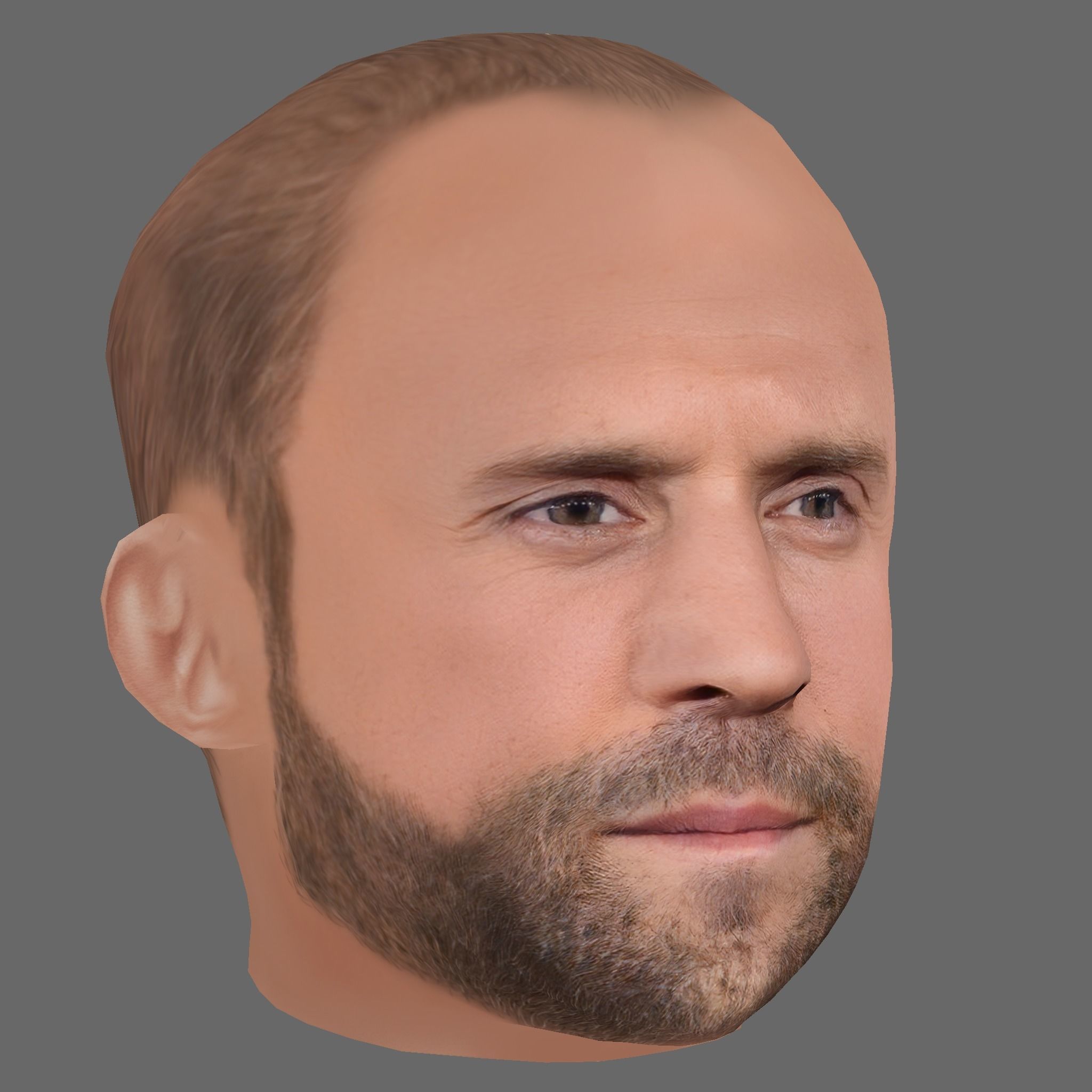 Jason Statham - Lowpoly head for game Low-poly 3D model Low-poly 3D model_6