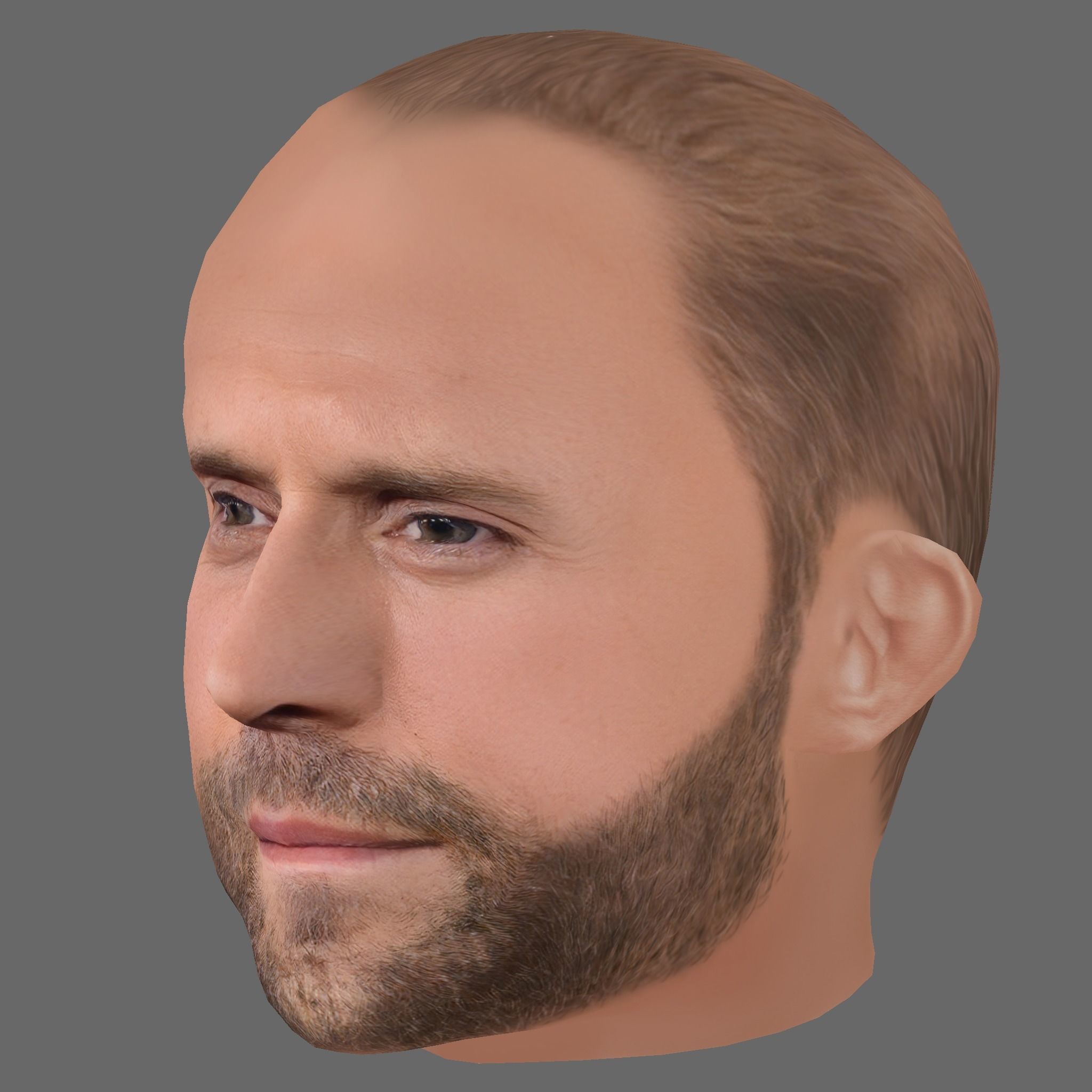 Jason Statham - Lowpoly head for game Low-poly 3D model Low-poly 3D model_1