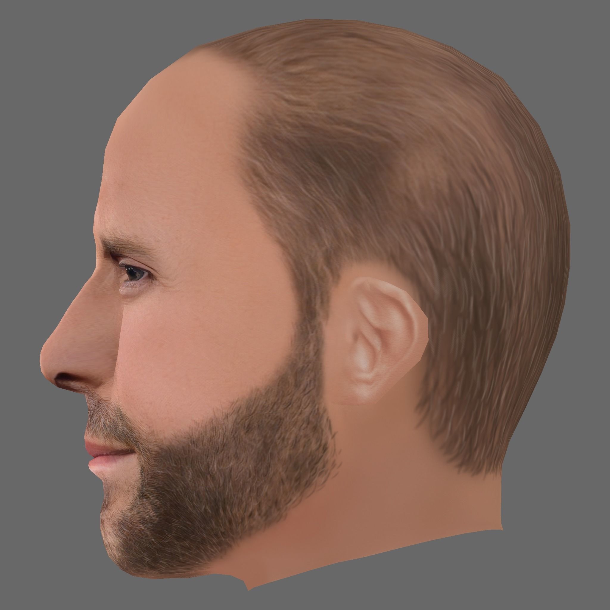Jason Statham - Lowpoly head for game Low-poly 3D model Low-poly 3D model_2