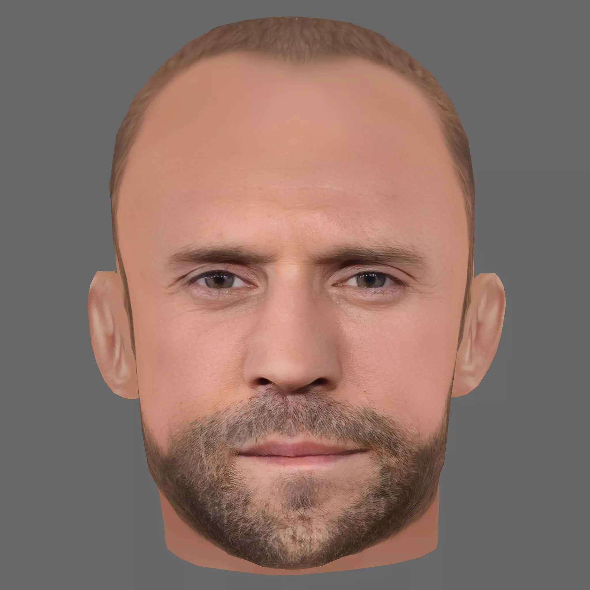Jason Statham - Lowpoly head for game Low-poly 3D model Low-poly 3D model_0