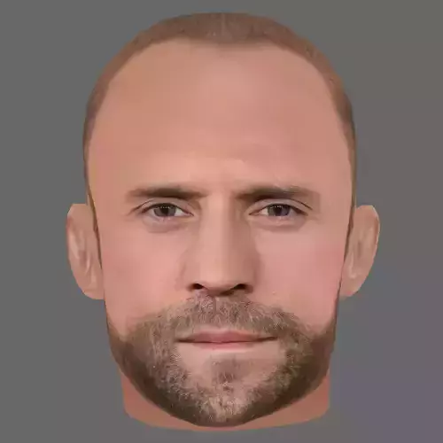 Jason Statham - Lowpoly head for game Low-poly 3D model