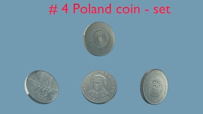 Poland - coin - set - 4 3D model