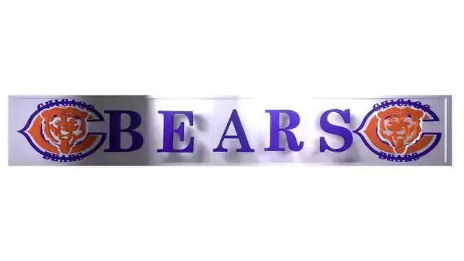 Chicago Bears football logo 3D model