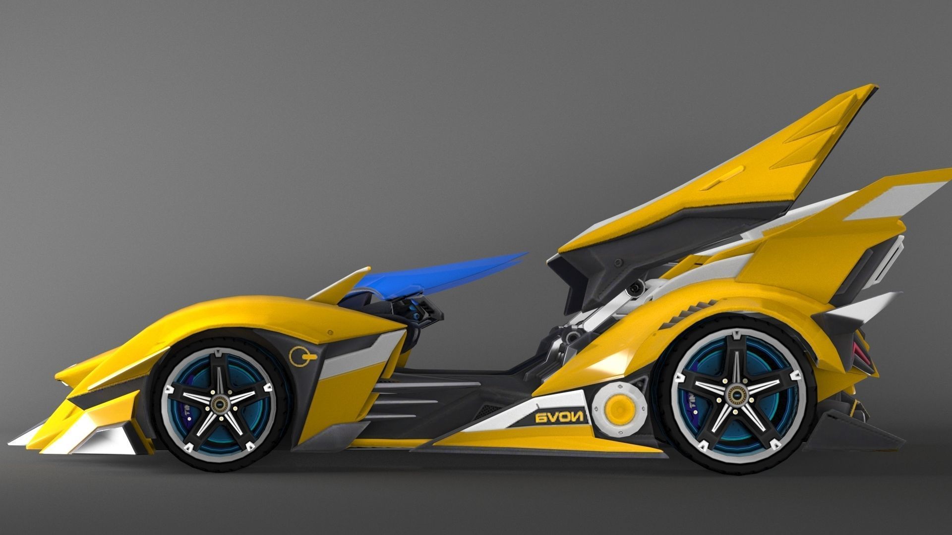 Race Car 3d Model 3D model_4