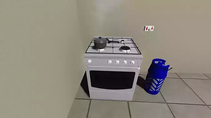 Gas and electric cooker