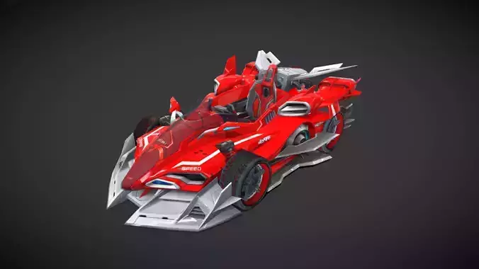 King Race Car 3d Model