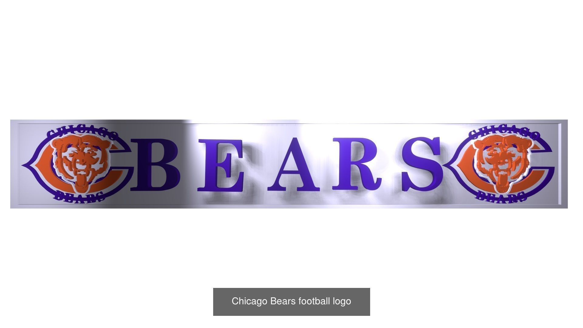 Chicago Bears logos 3D Model Collection_6