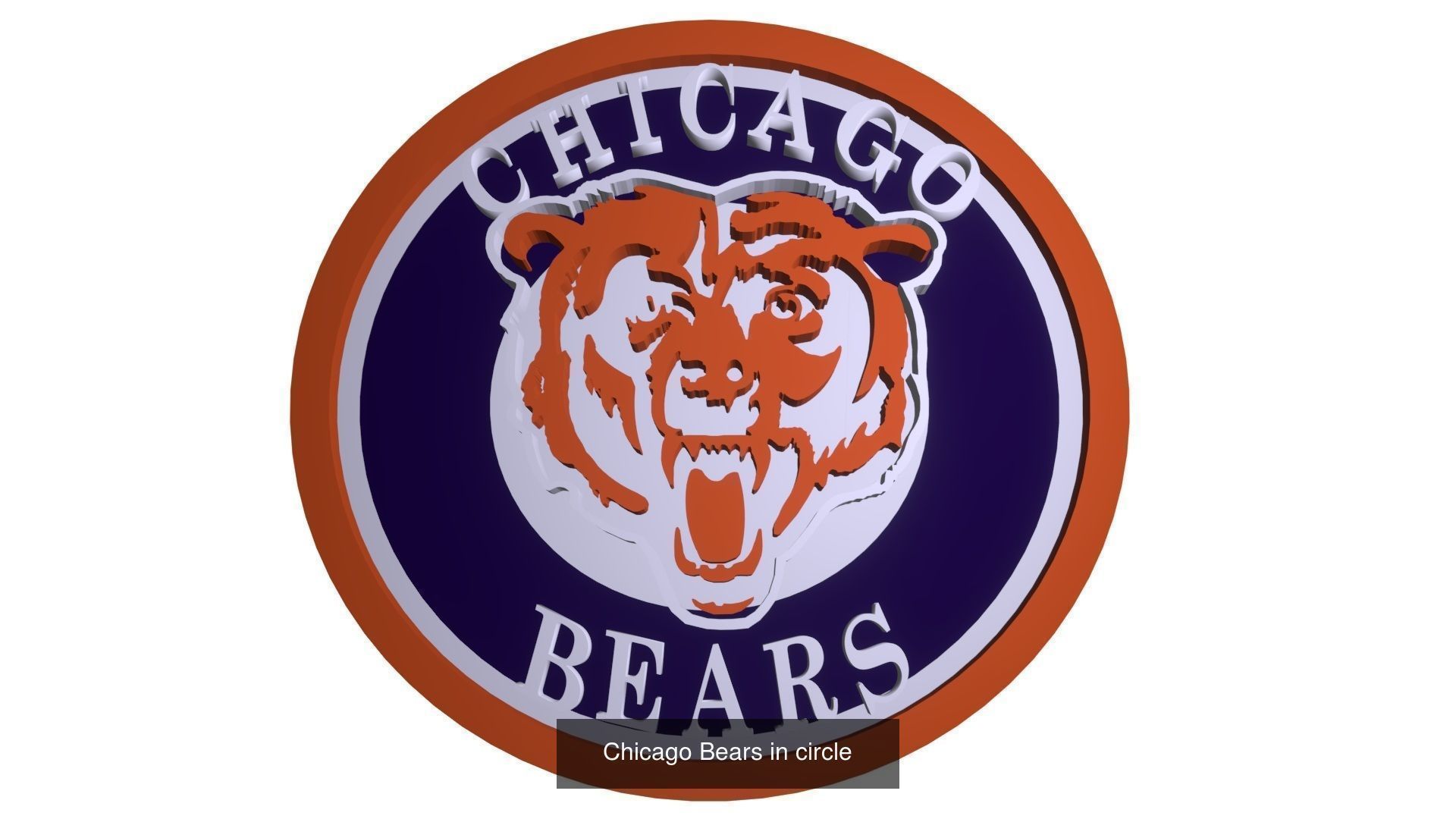 Chicago Bears logos 3D Model Collection_4