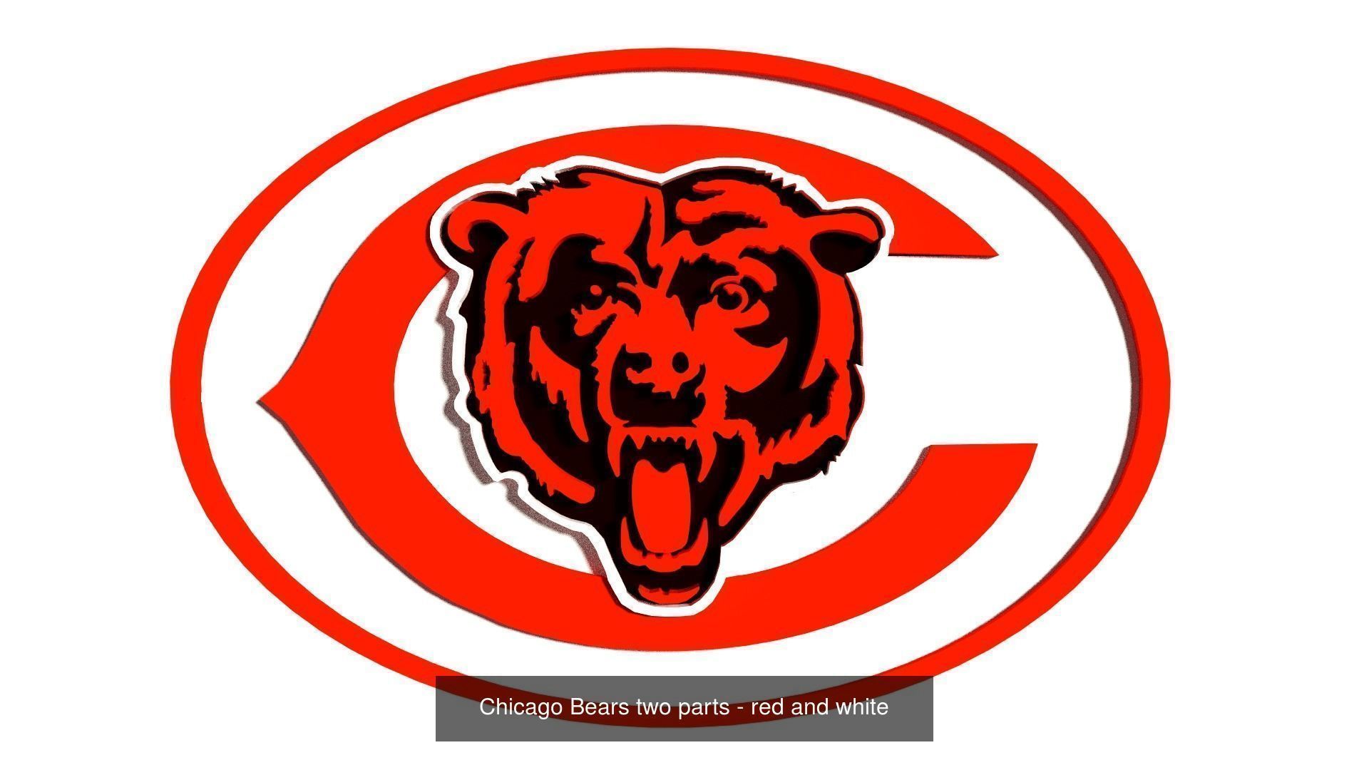 Chicago Bears logos 3D Model Collection_2