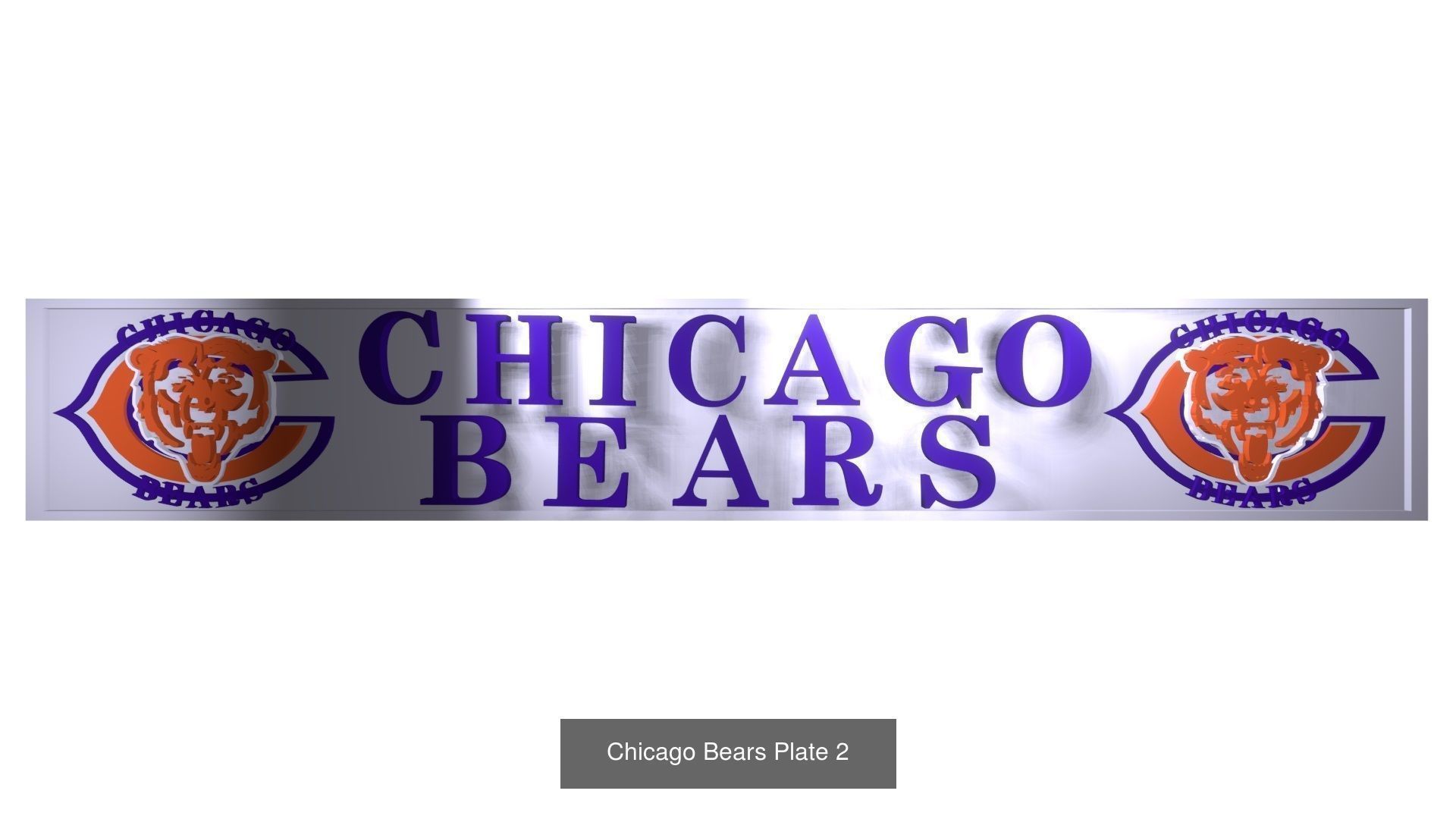Chicago Bears logos 3D Model Collection_5