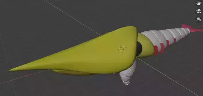 Pambdelurion sea creature that looks like fish 3D print model