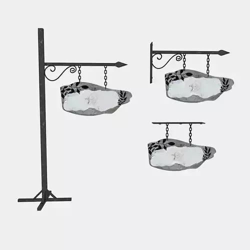 old wooden emty sign 02