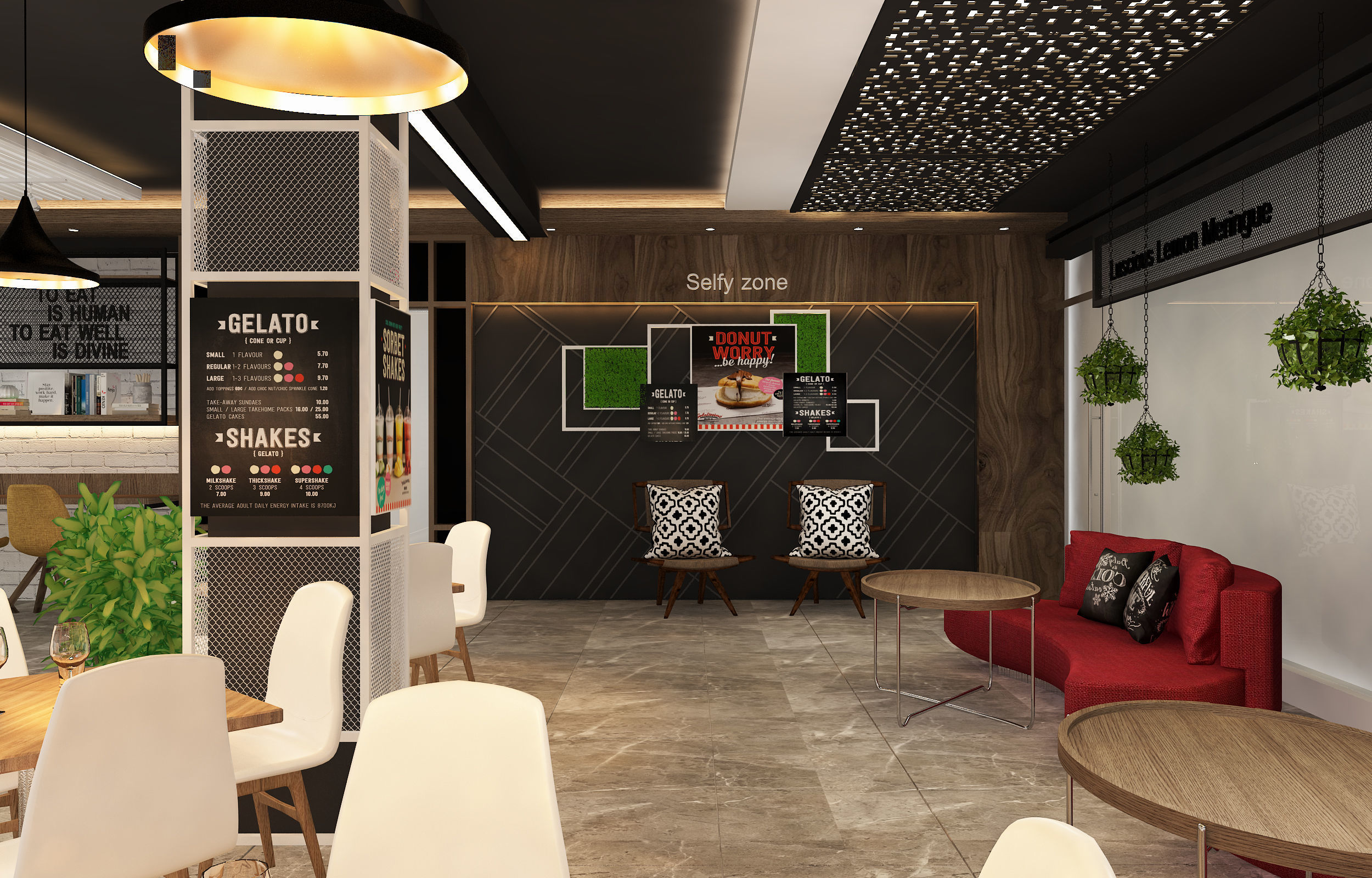 Restaurant Interior 3D model_2
