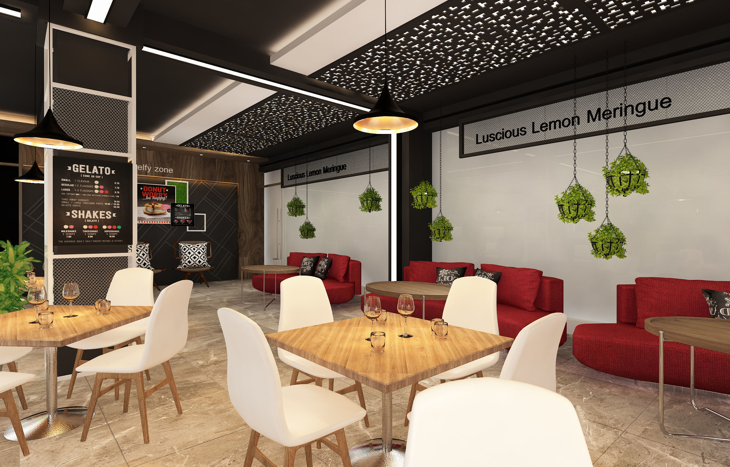 Restaurant Interior 3D model_1