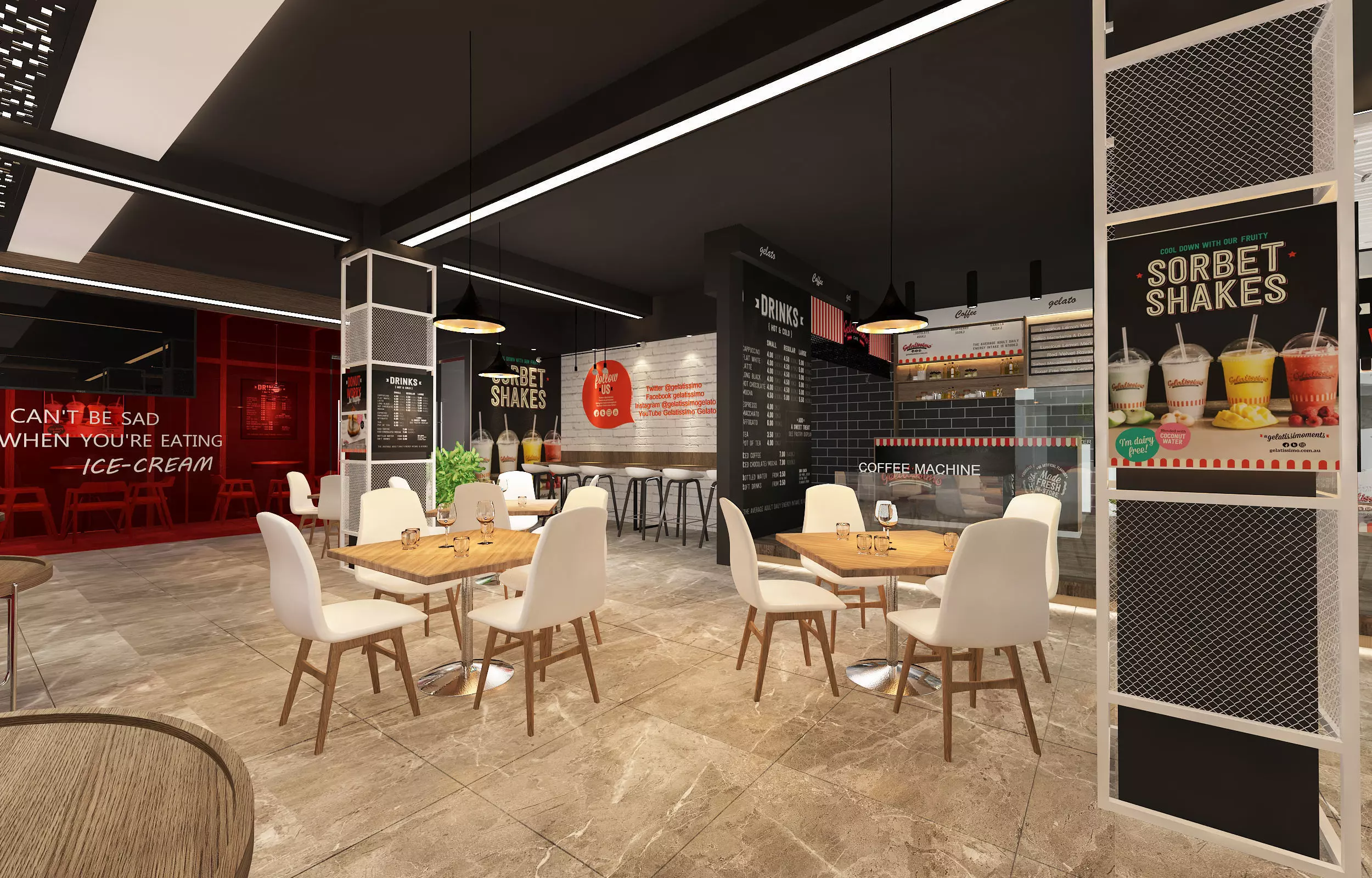 Restaurant Interior 3D model_0