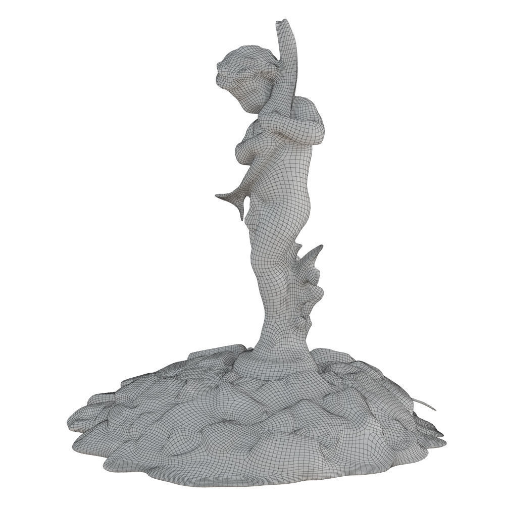 Sculpture for the Fountain Boy Holding a Big Fish in His Hands 3D model_6