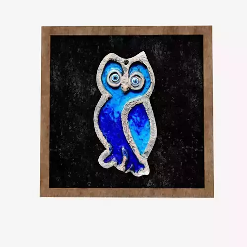 owl relief painting