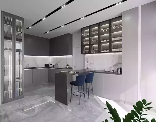 Apartment Interior - Living-Dining-Kitchen