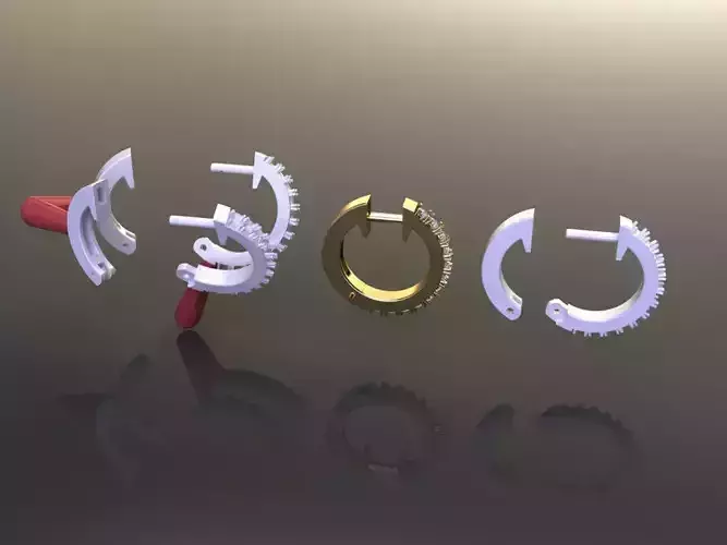 Mid Size Diamond Hoop Earring 1MM50