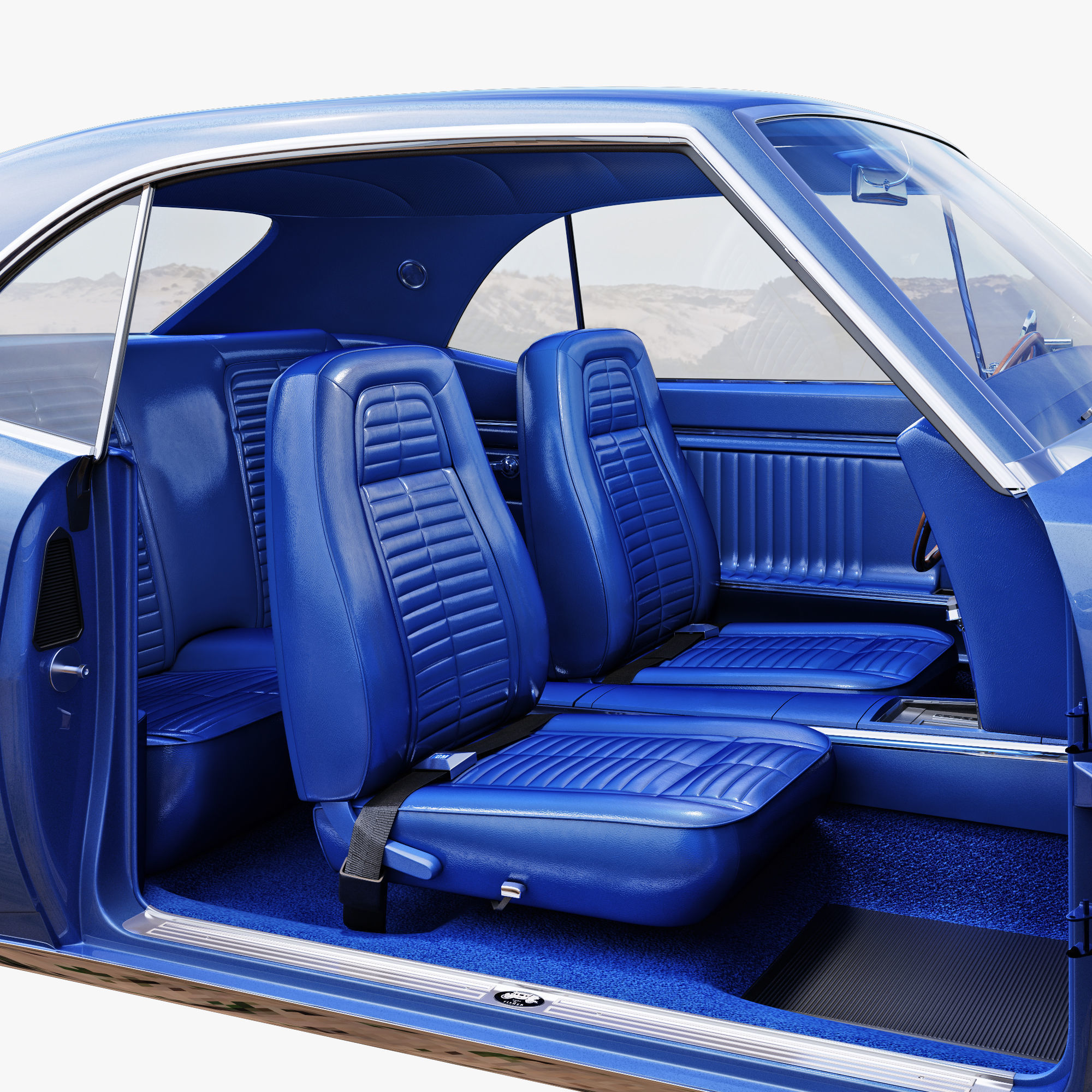 Pontiac firebird 1967 3D model_4