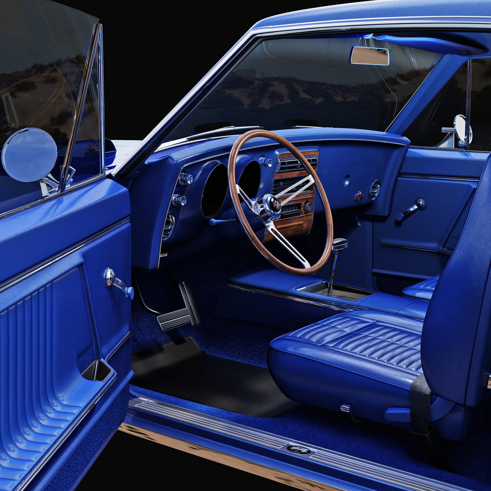 Pontiac firebird 1967 3D model_8