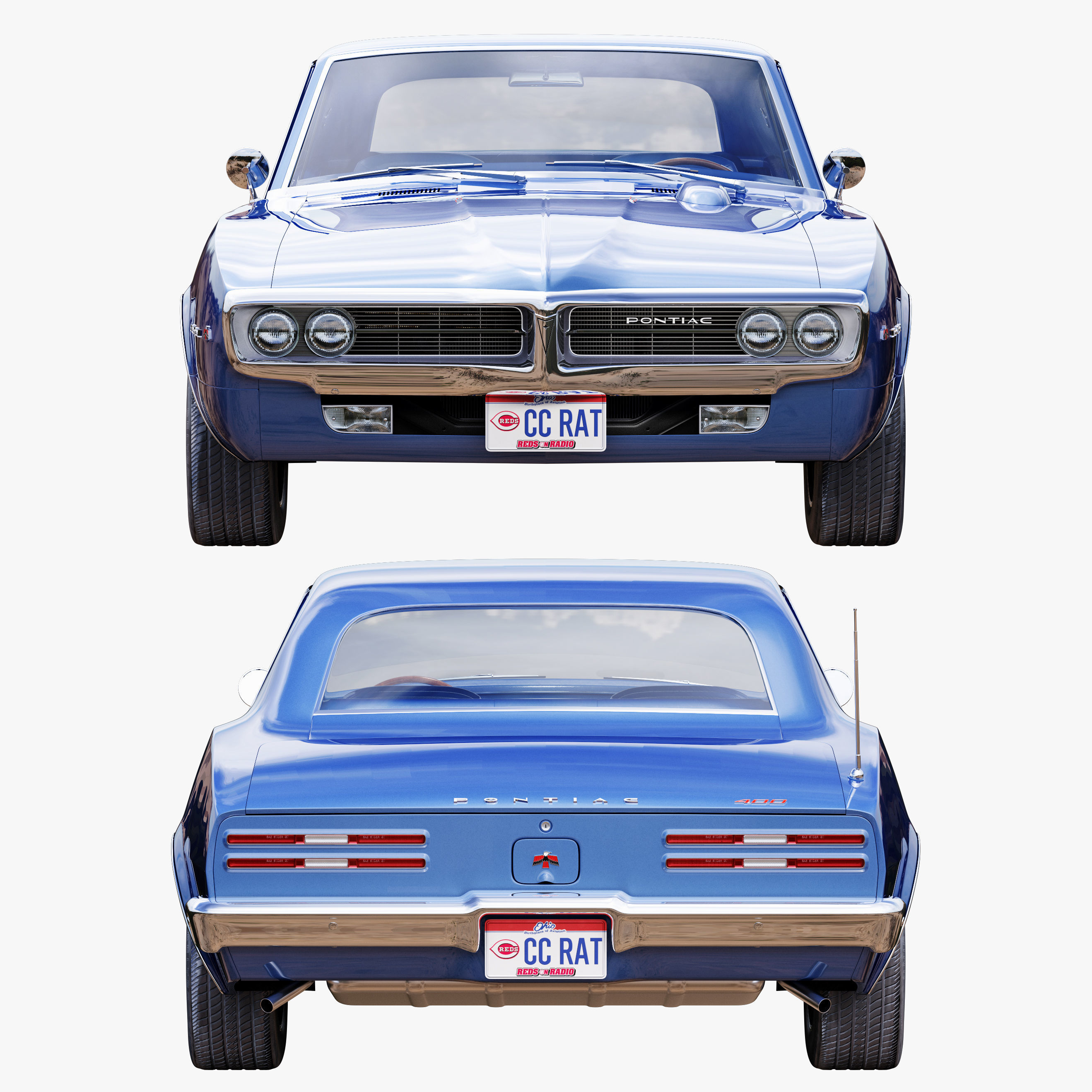 Pontiac firebird 1967 3D model_2