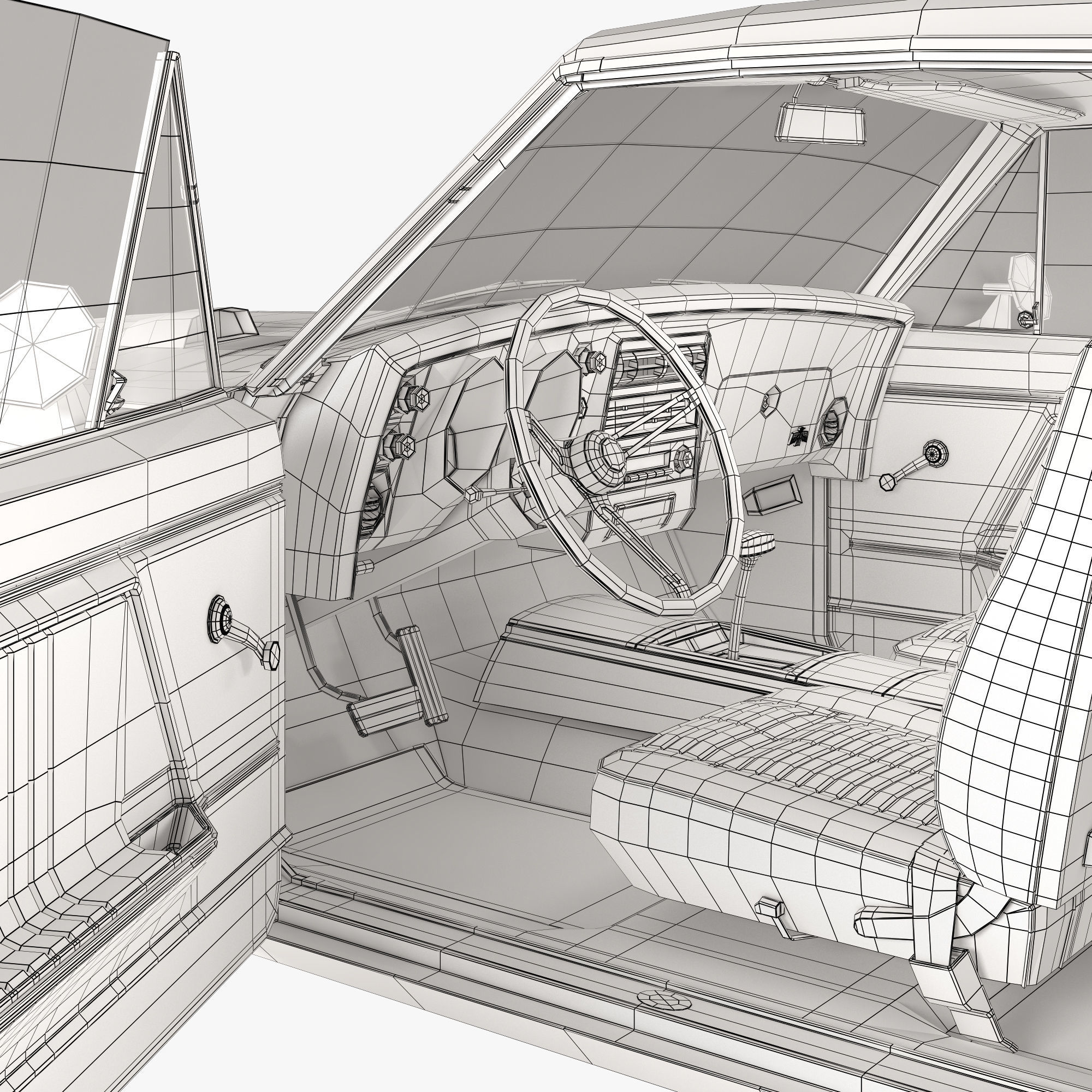 Pontiac firebird 1967 3D model_14