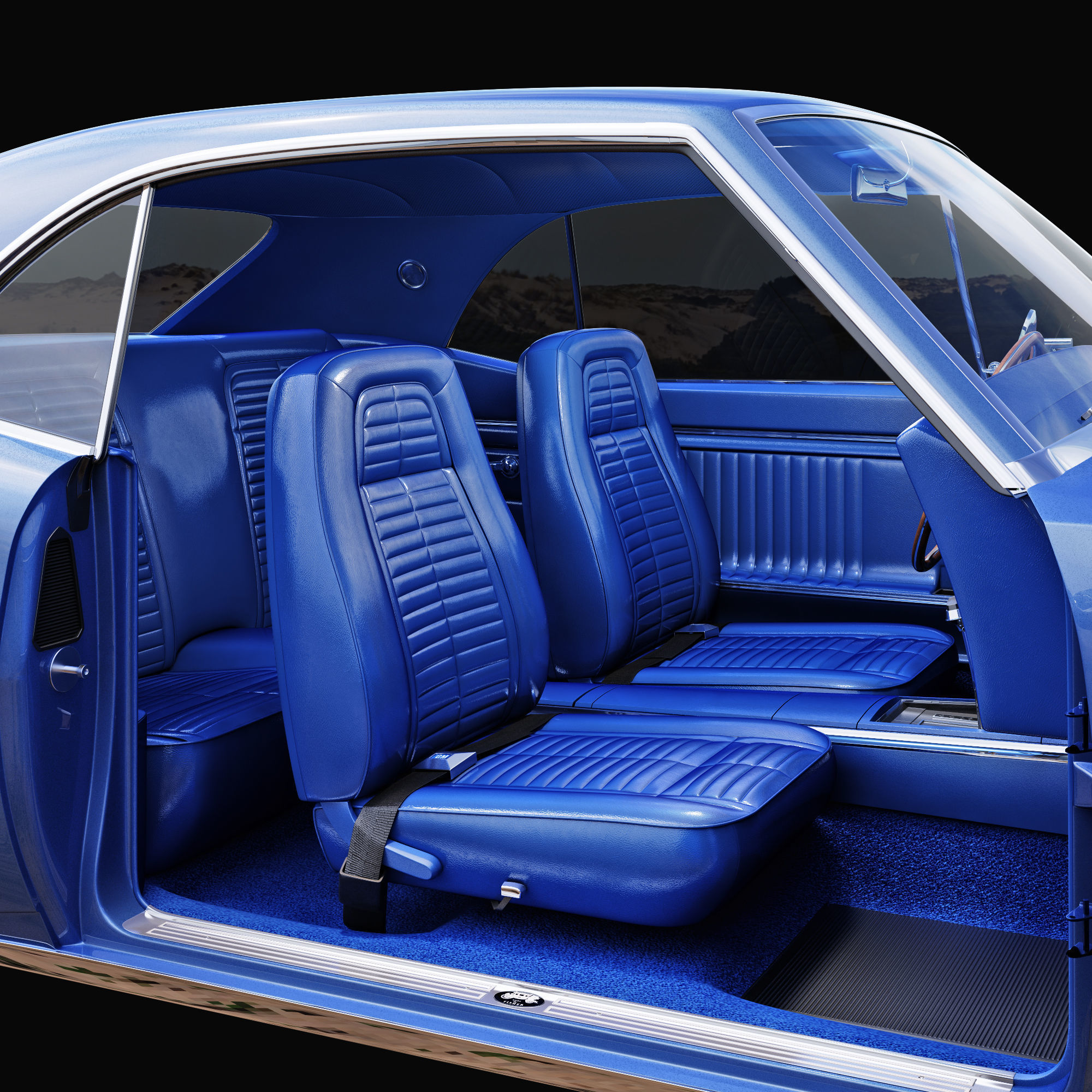 Pontiac firebird 1967 3D model_9