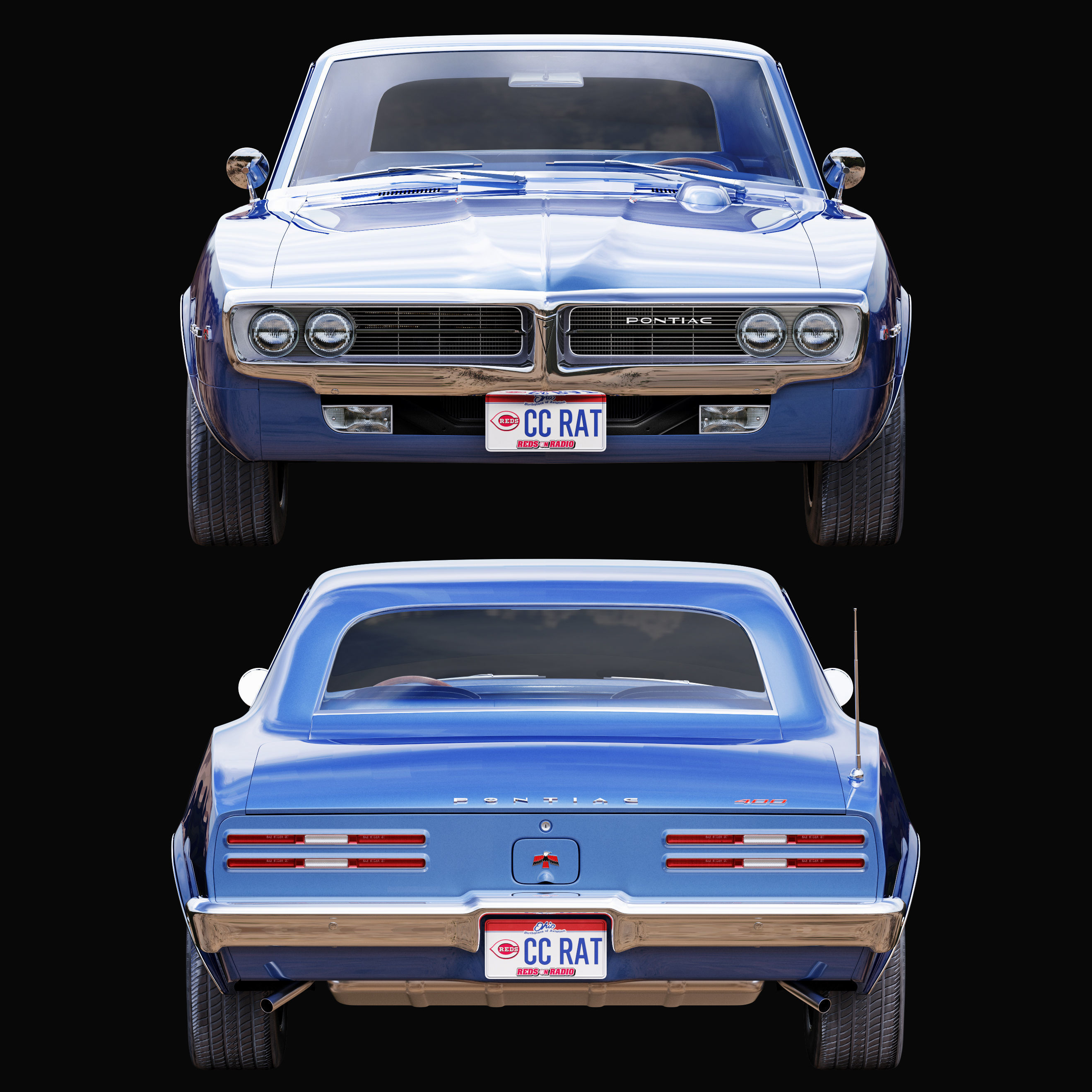 Pontiac firebird 1967 3D model_7