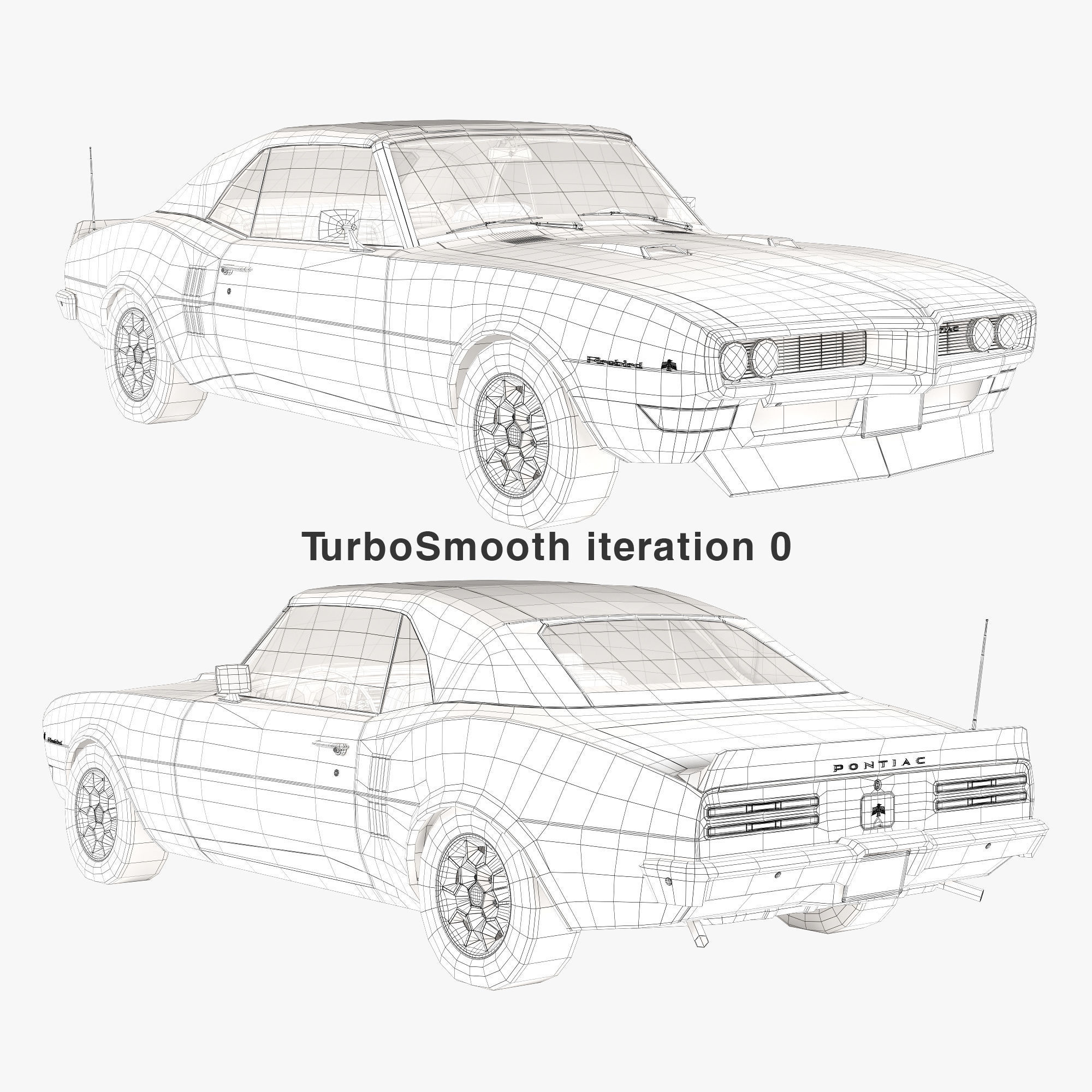 Pontiac firebird 1968 convertible custom 3D model_18