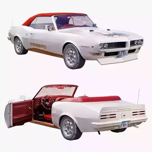 Pontiac firebird 1968 convertible custom 3D model