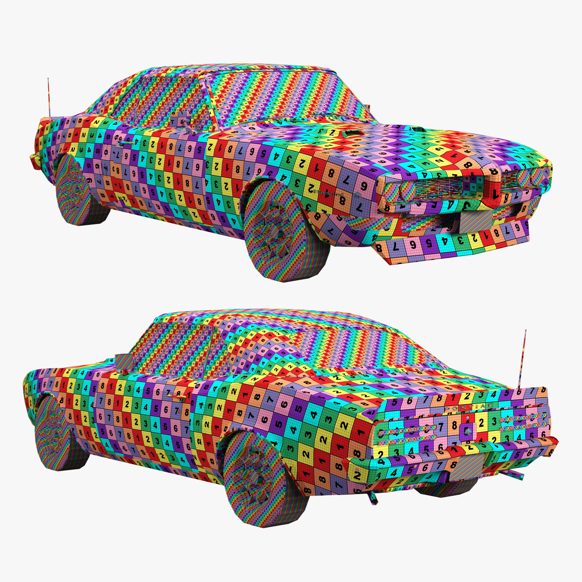 Pontiac firebird 1968 convertible custom 3D model_24