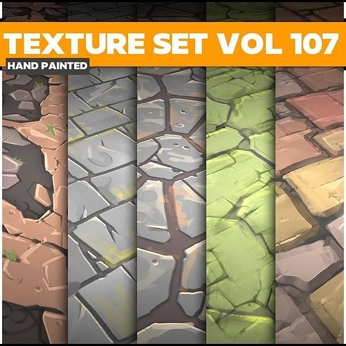 Stylized Textures Vol 107  -  Game PBR Textures Texture