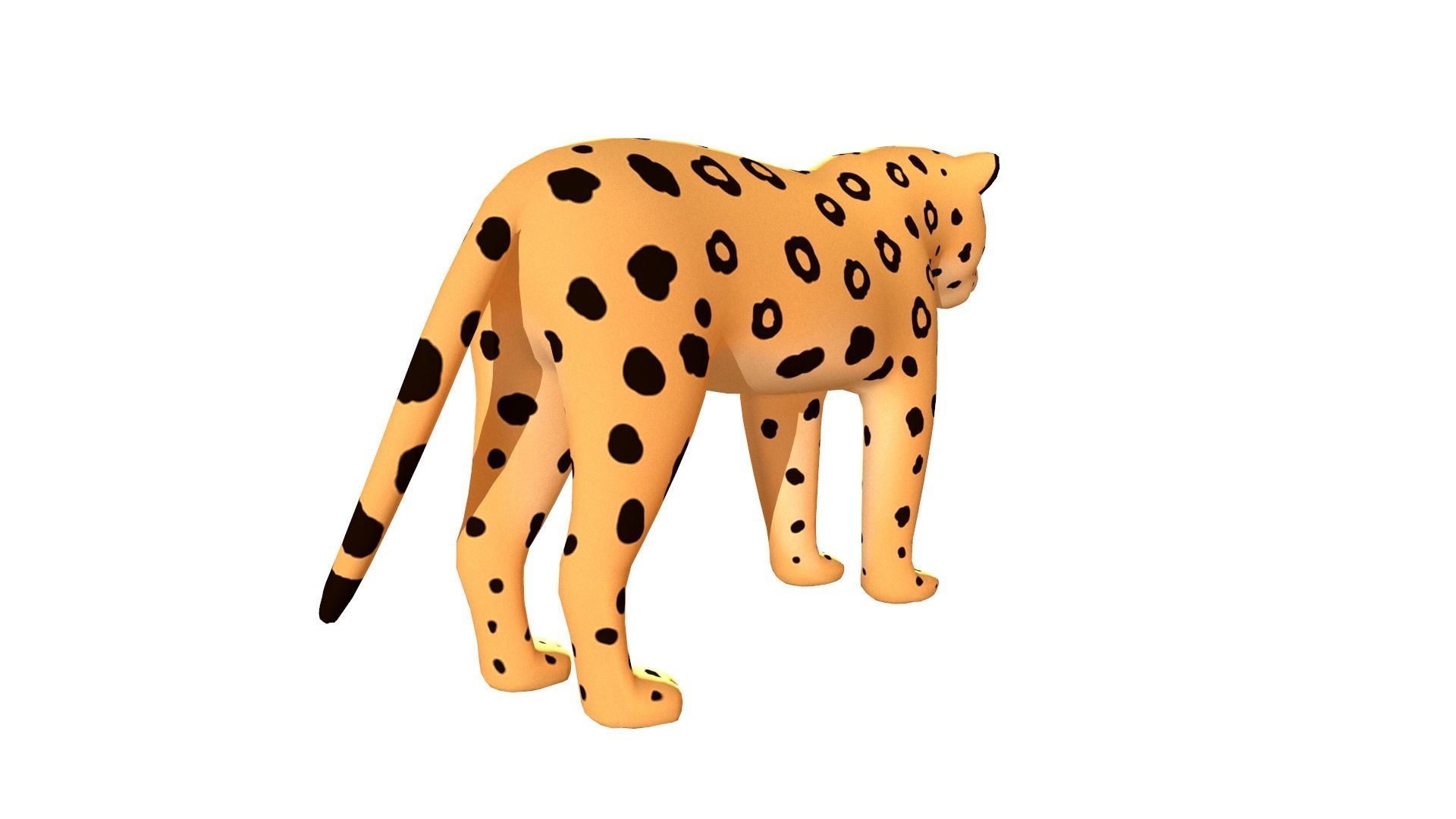 Jaguar - Stylized Low-poly 3D model_4