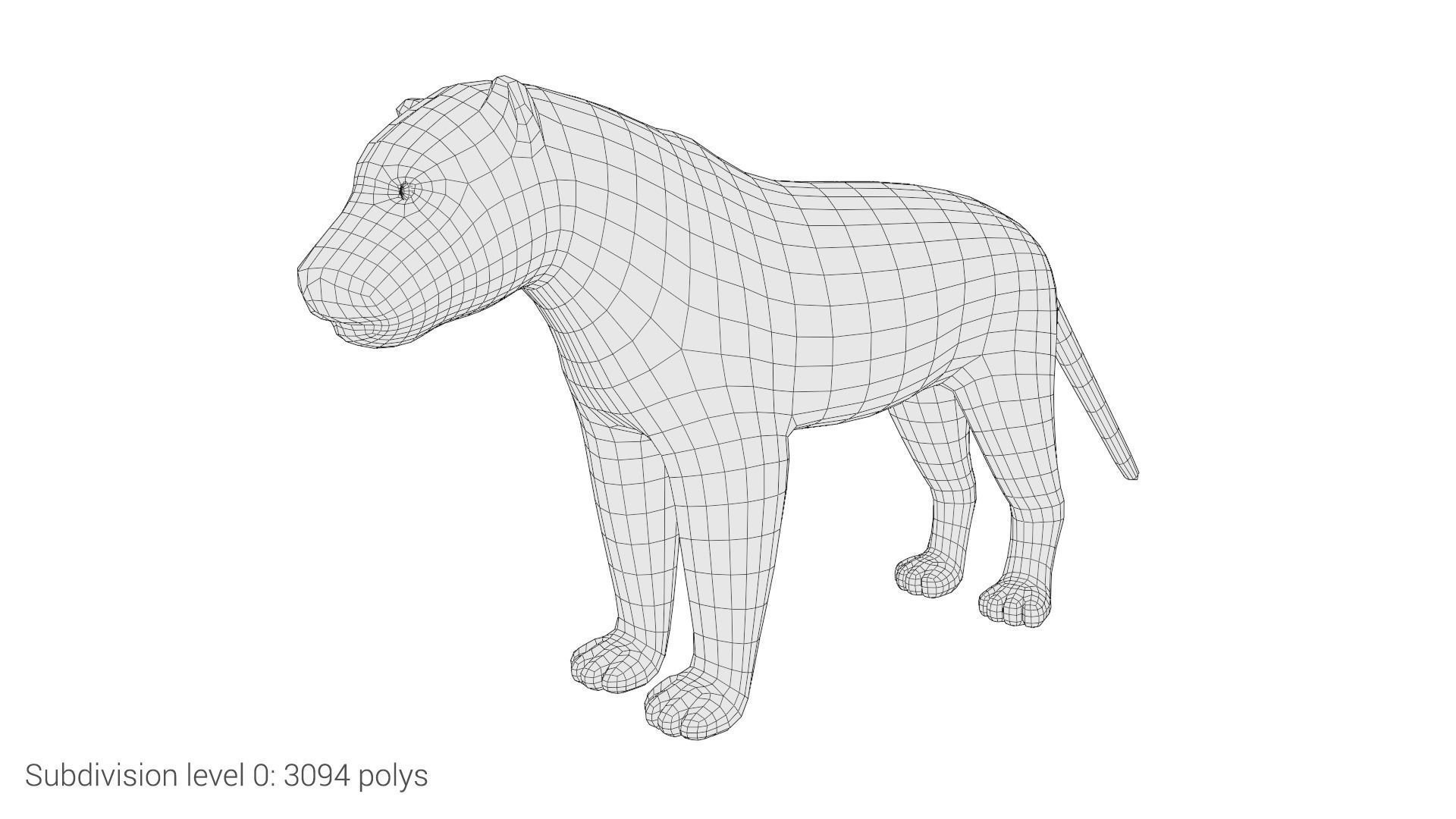 Jaguar - Stylized Low-poly 3D model_8