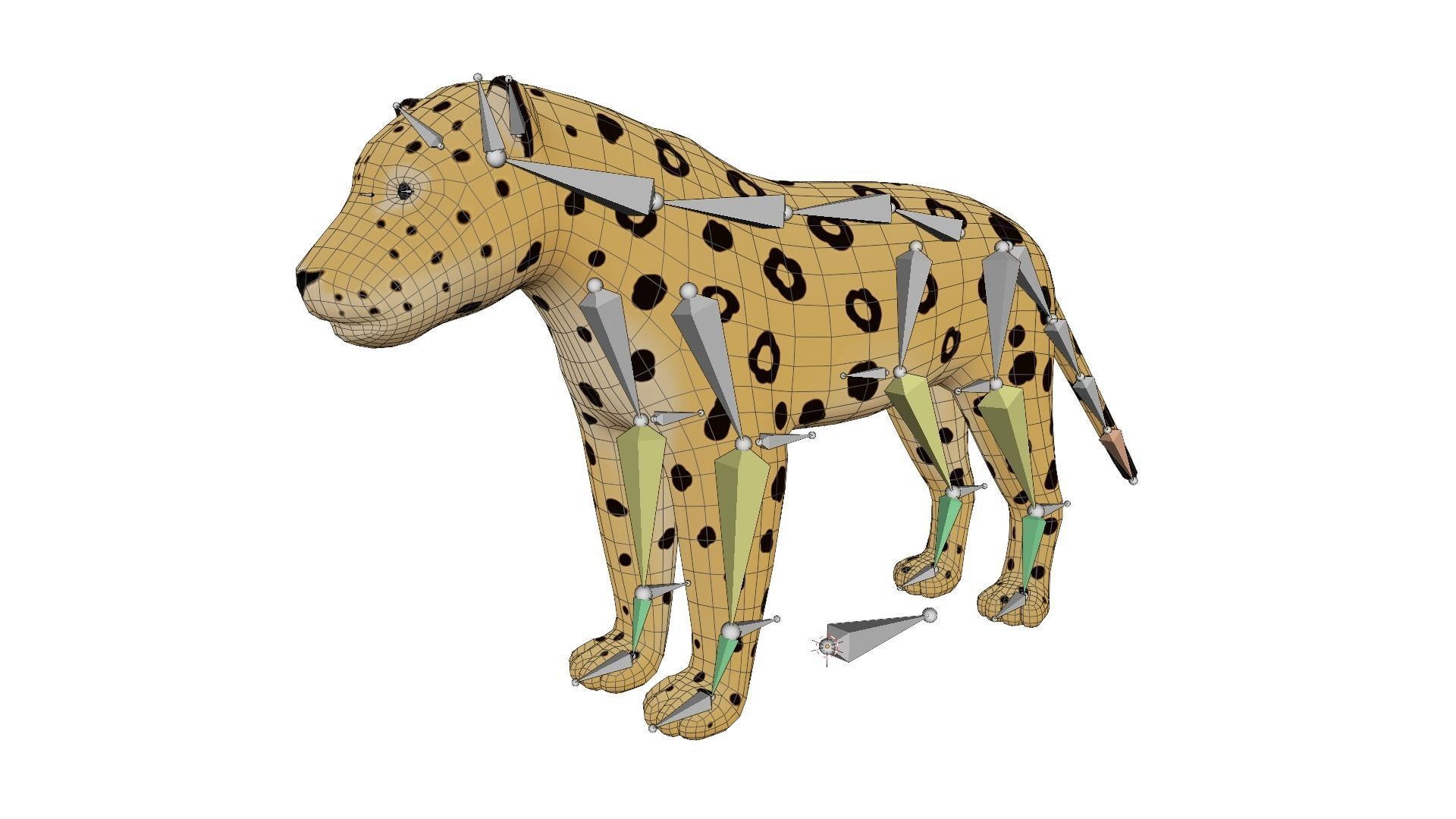 Jaguar - Stylized Low-poly 3D model_10