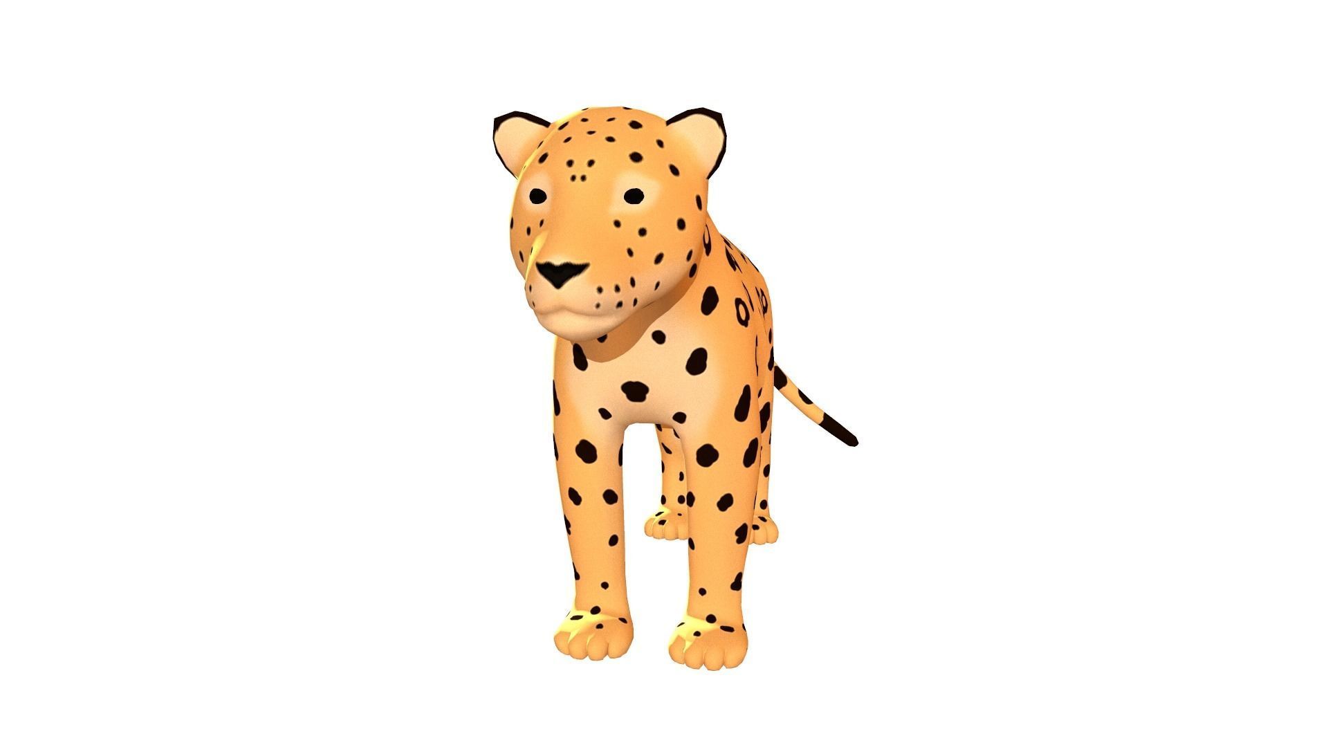 Jaguar - Stylized Low-poly 3D model_3