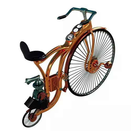 Steampunk bike - Steam-Jamesson 3D model
