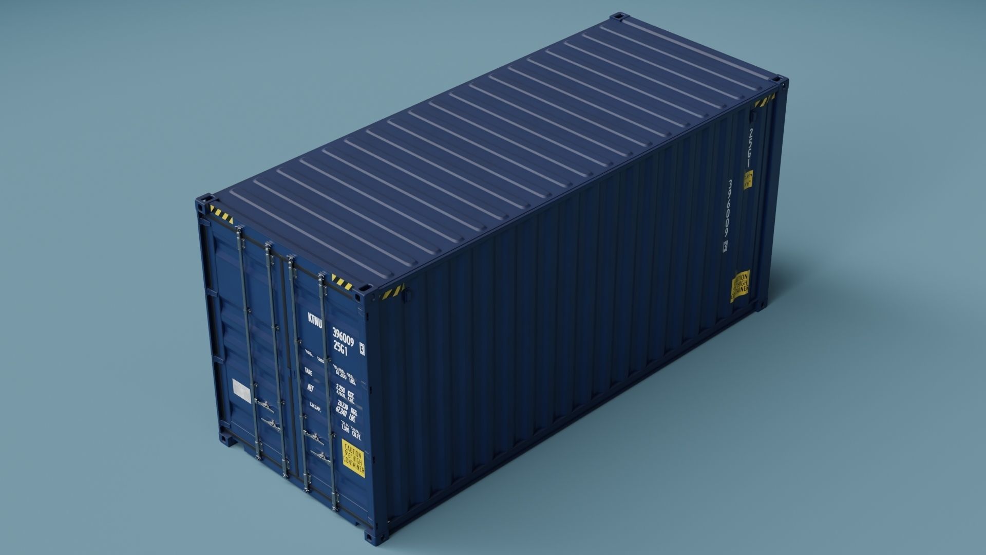 ISO Container 20ft High-Cube 3D model_10
