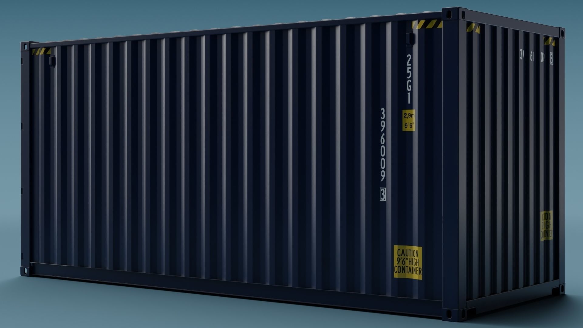 ISO Container 20ft High-Cube 3D model_7