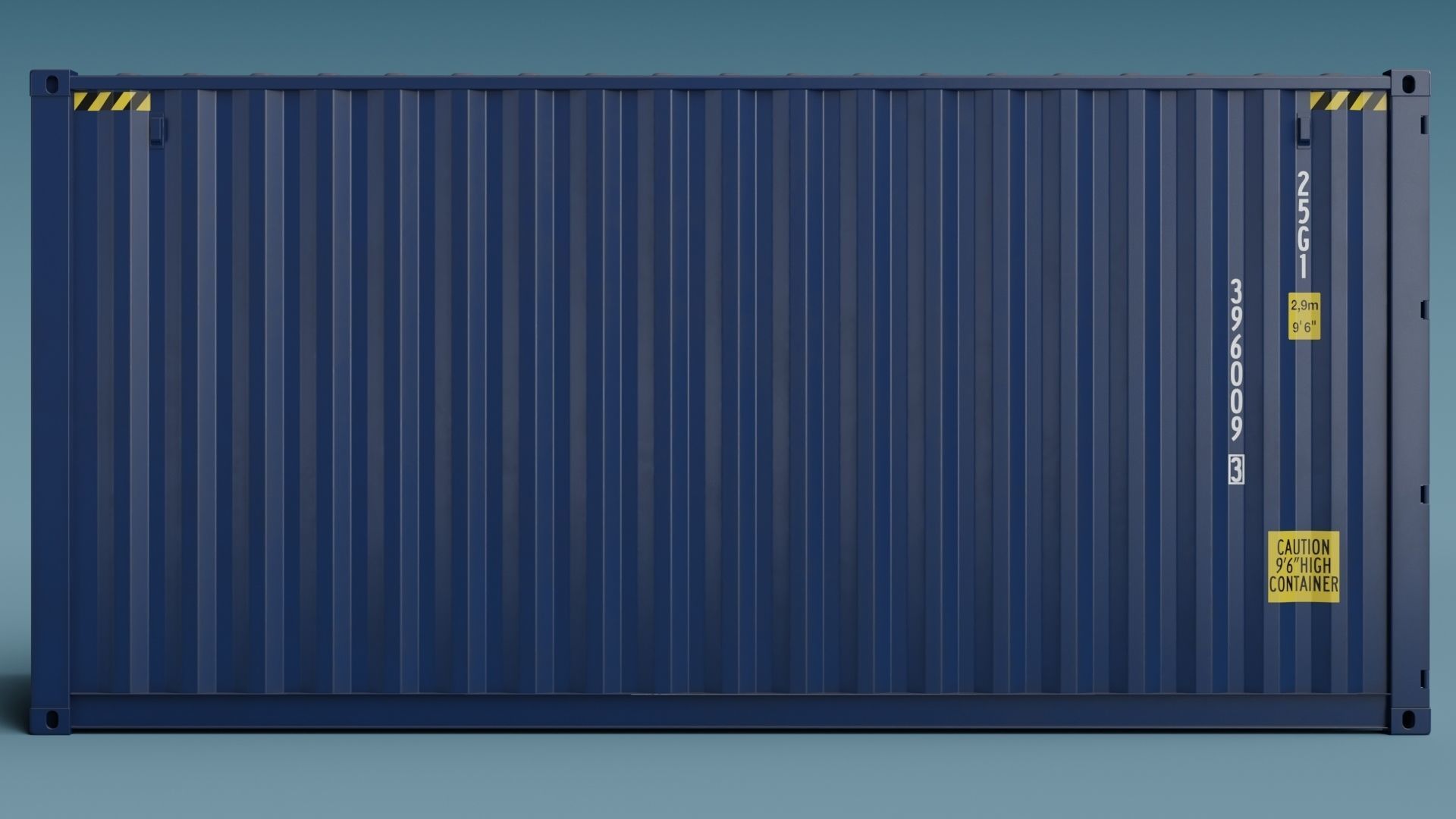 ISO Container 20ft High-Cube 3D model_9
